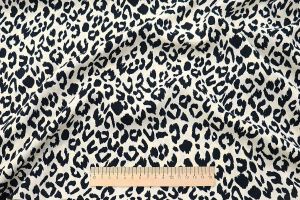Блузочная ткань "SPH" принт/леопард черно-молочный 3386-PY/D#9771-372/C#1