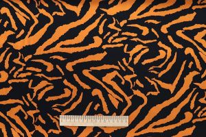 Блузочная ткань "SPH Прадо" принт/тигр оранжево-черный 3463-PY/D#22/C#2