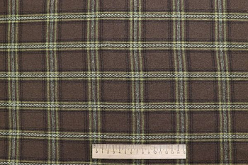 Рубашечная ткань/клетка желто-черная на коричневом AP6032313/D#1681-6323/C#F800-F674-2