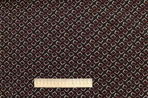 Блузочная ткань "SPH" принт/черно-бордовый 3607-PY/D#2/C#2