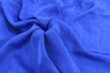 Шелк "Токио" креш со стразами/электрик 3805-PY/C#13