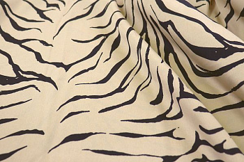 Шелк "Армани" принт/тигр коричнево-бежевый 3361-PY/D#14/C#3