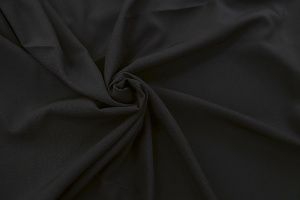 Блузочная ткань "Роуз" креп/черный 3477-PY/C#3